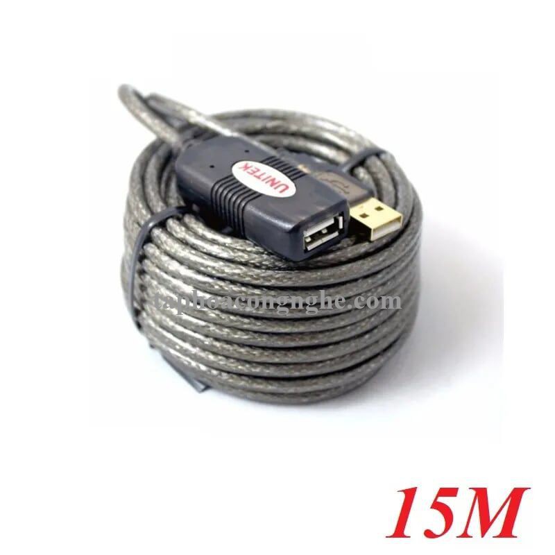 Unitek 96151 U-265 15M Màu Đen Cáp Usb Nối Dài 2.0 Extension có IC khuếch đại 30096151